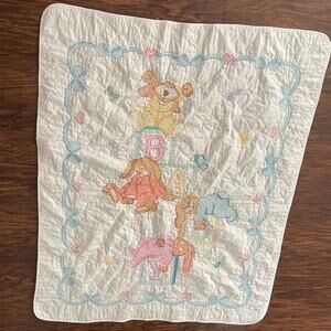 Vintage 31 x 39 Baby crib blanket